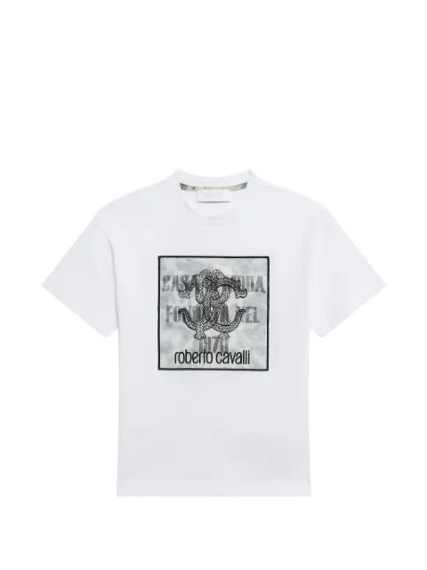 Roberto Cavalli Junior playera con parche del logo