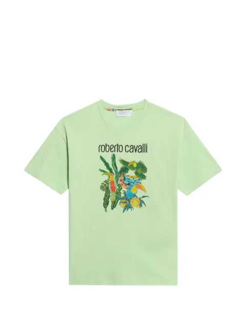 Roberto Cavalli Junior playera con estampado tropical