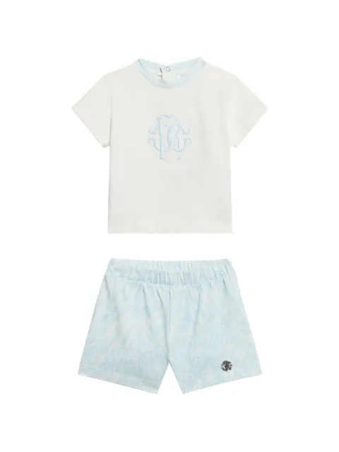 Roberto Cavalli Junior monogram shorts set