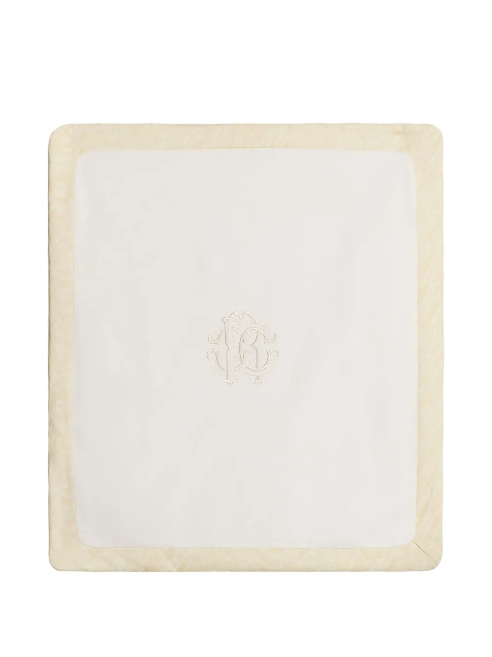 Roberto Cavalli Junior monogram zebra-print blanket - Toni neutri