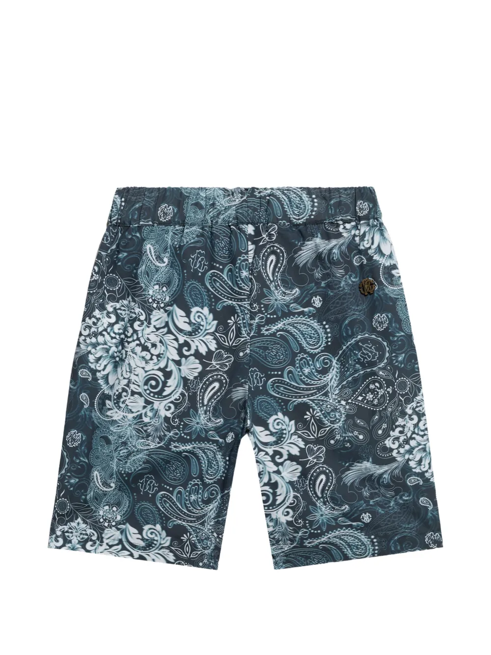 Roberto Cavalli Junior Shorts met paisley-print Blauw