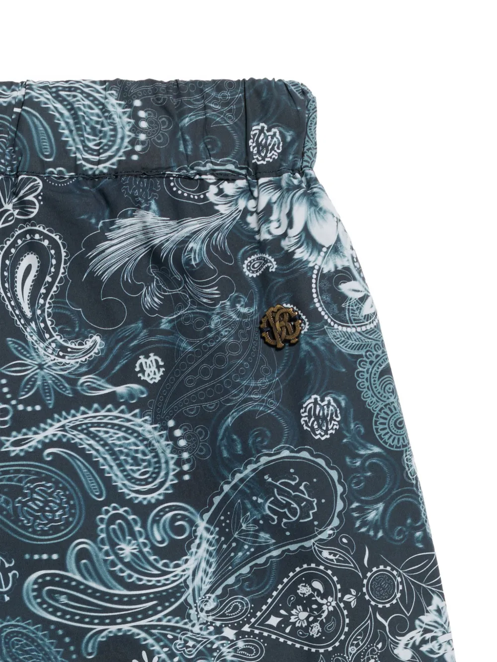 Roberto Cavalli Junior Shorts met paisley-print Blauw