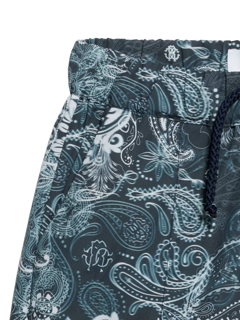 Roberto Cavalli Junior Shorts met paisley-print Blauw