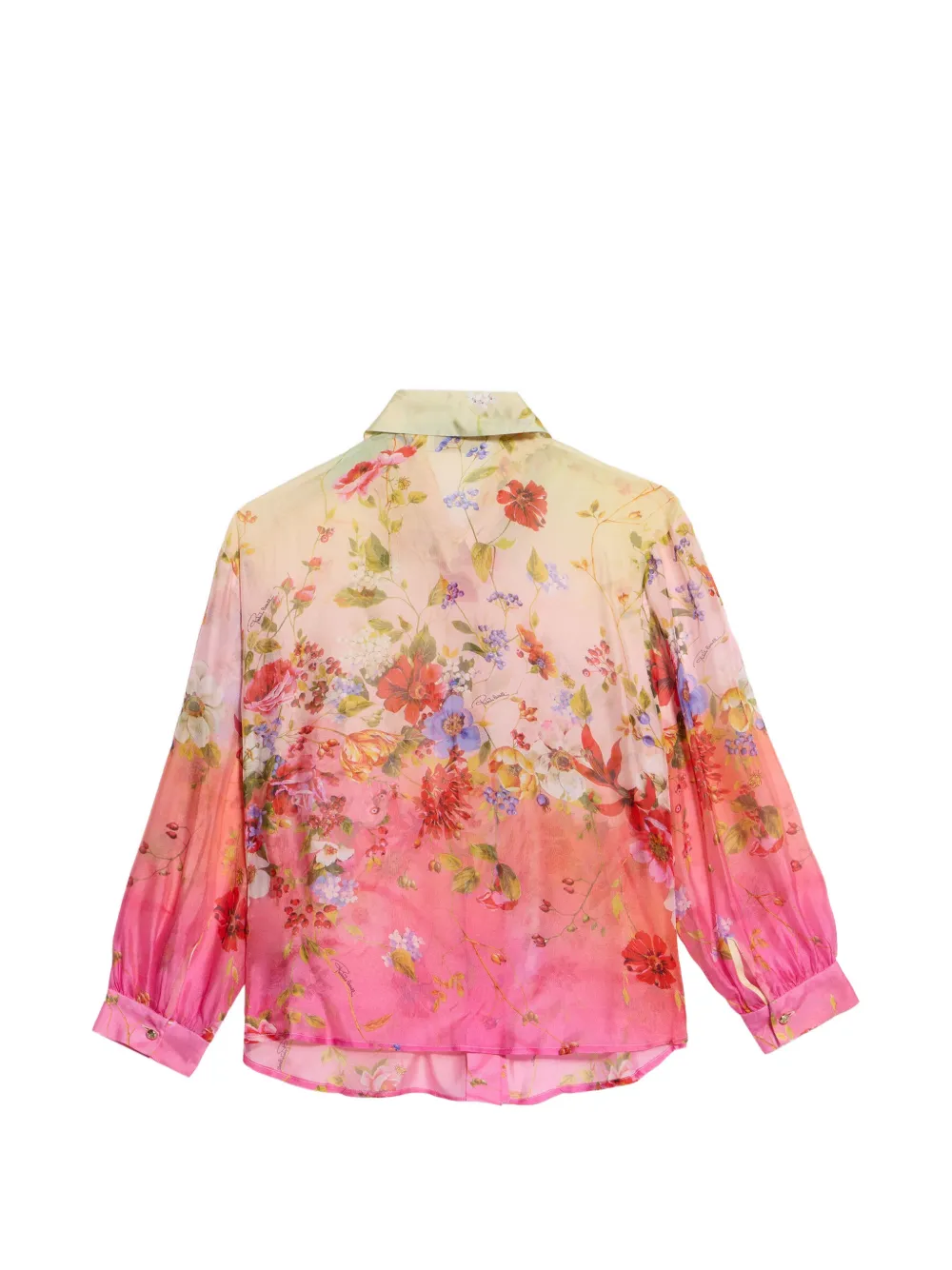 Roberto Cavalli Junior Miami overhemd met bloemenprint Roze