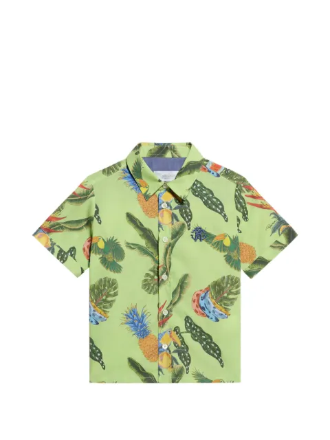 Roberto Cavalli Junior Tropicana-print cotton shirt