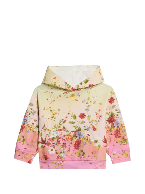 Roberto Cavalli Junior sudadera con motivo floral y capucha