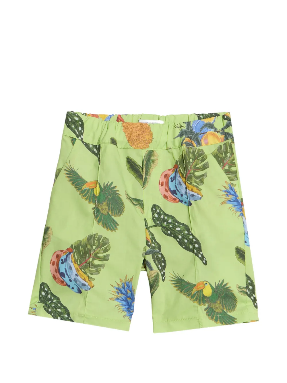 Roberto Cavalli Junior Tropicana-print shorts - Green