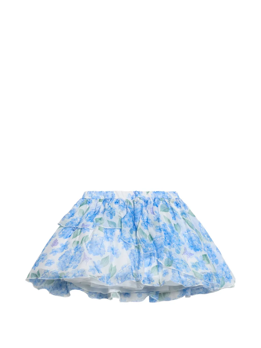 Roberto Cavalli Junior Rok met print en ruches Wit
