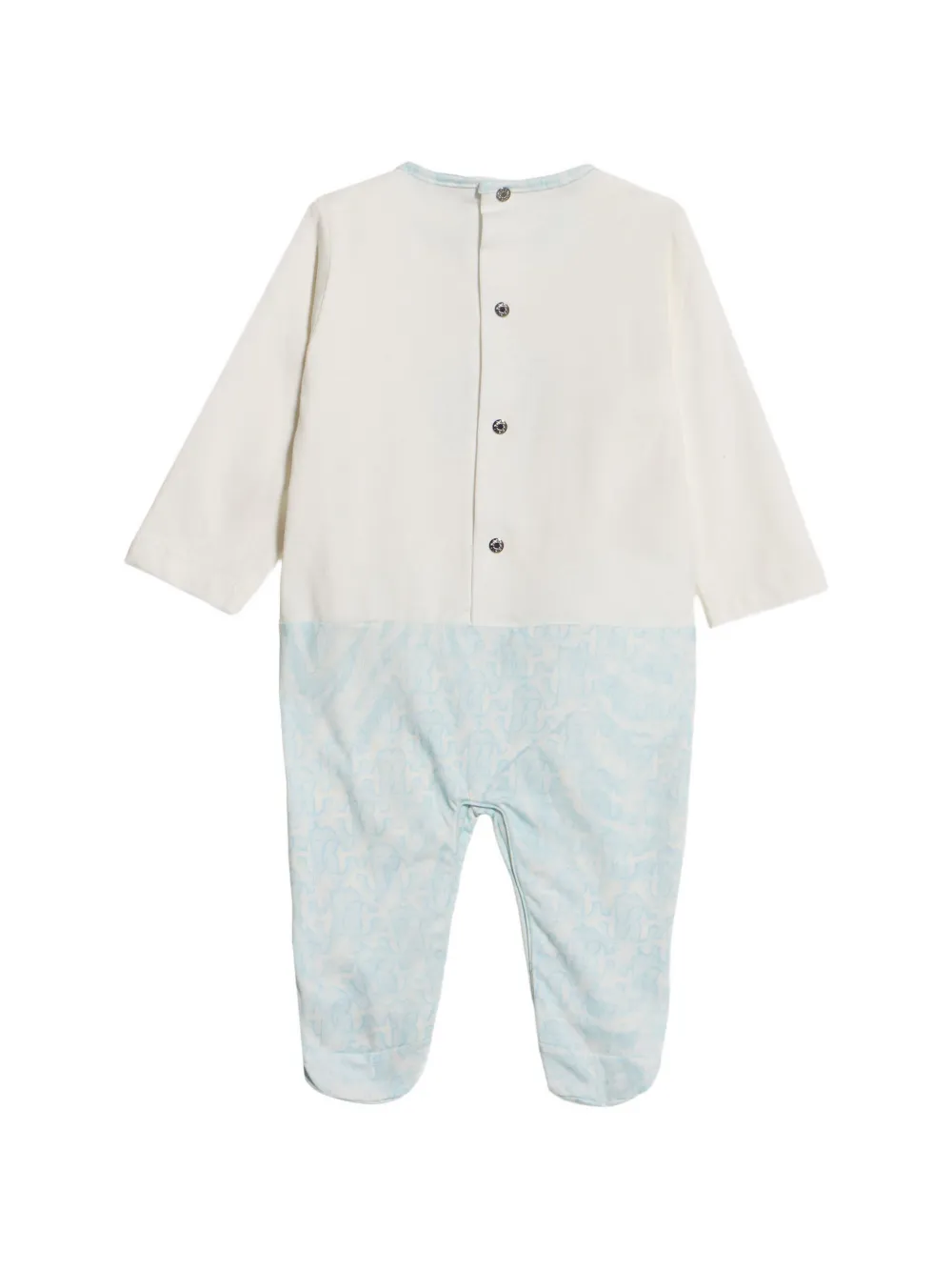 Roberto Cavalli Junior Romper met zebraprint en monogram Beige