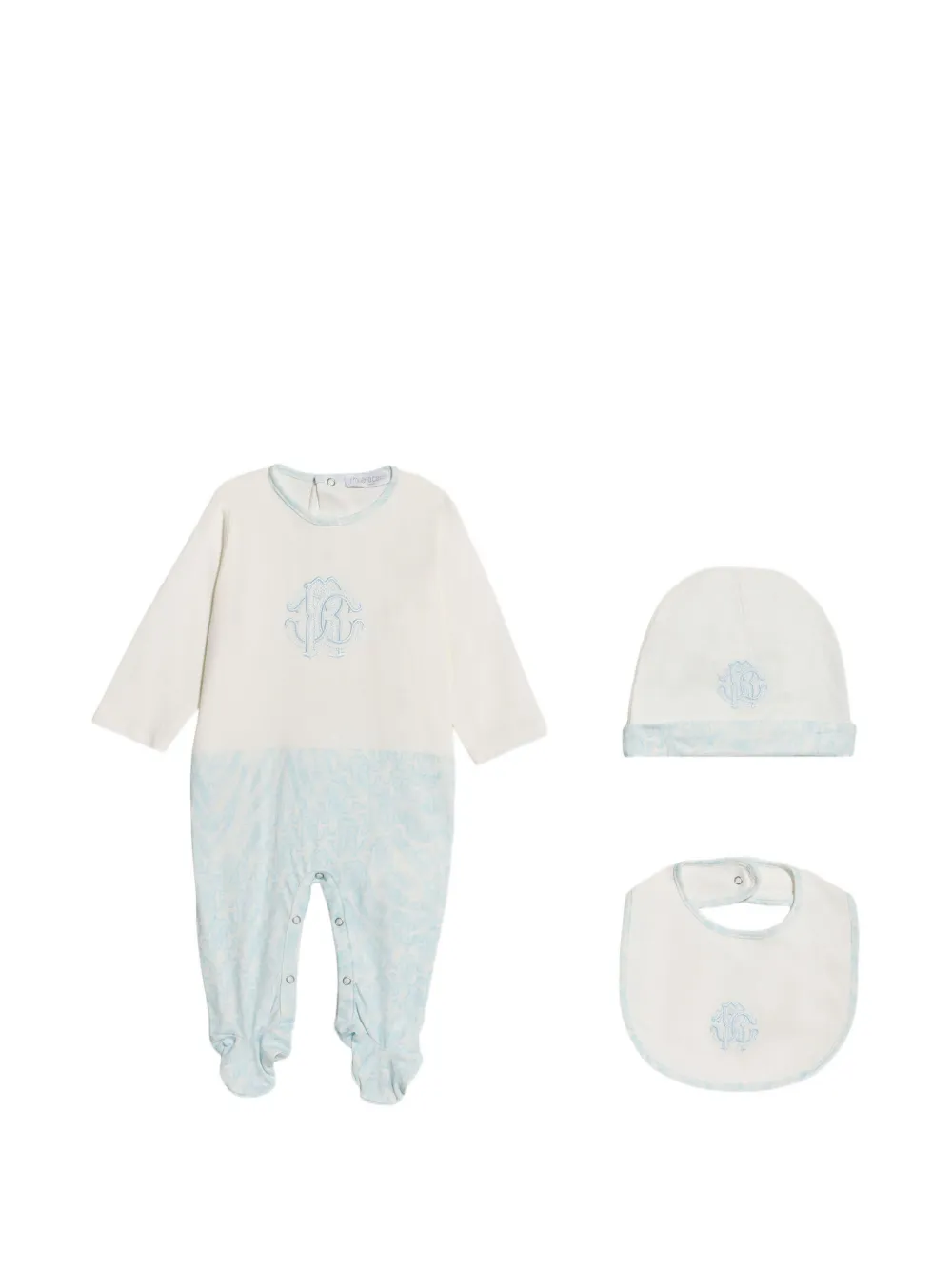 Roberto Cavalli Junior Strampler-Set mit Zebra-Print - Nude