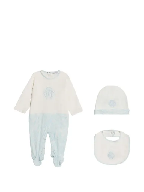 Roberto Cavalli Junior monogram zebra-print babygrow set