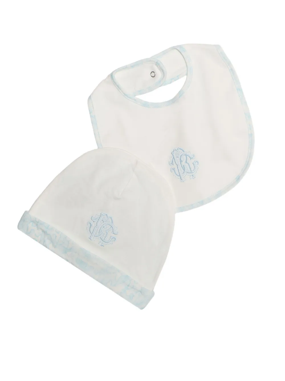 Roberto Cavalli Junior Romper met zebraprint en monogram Beige