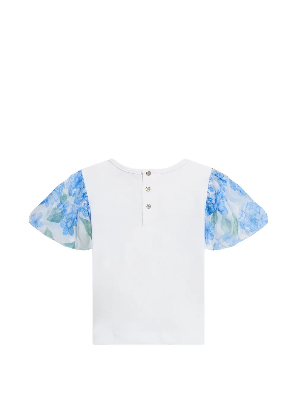 Roberto Cavalli Junior T-shirt met pofmouwen Wit