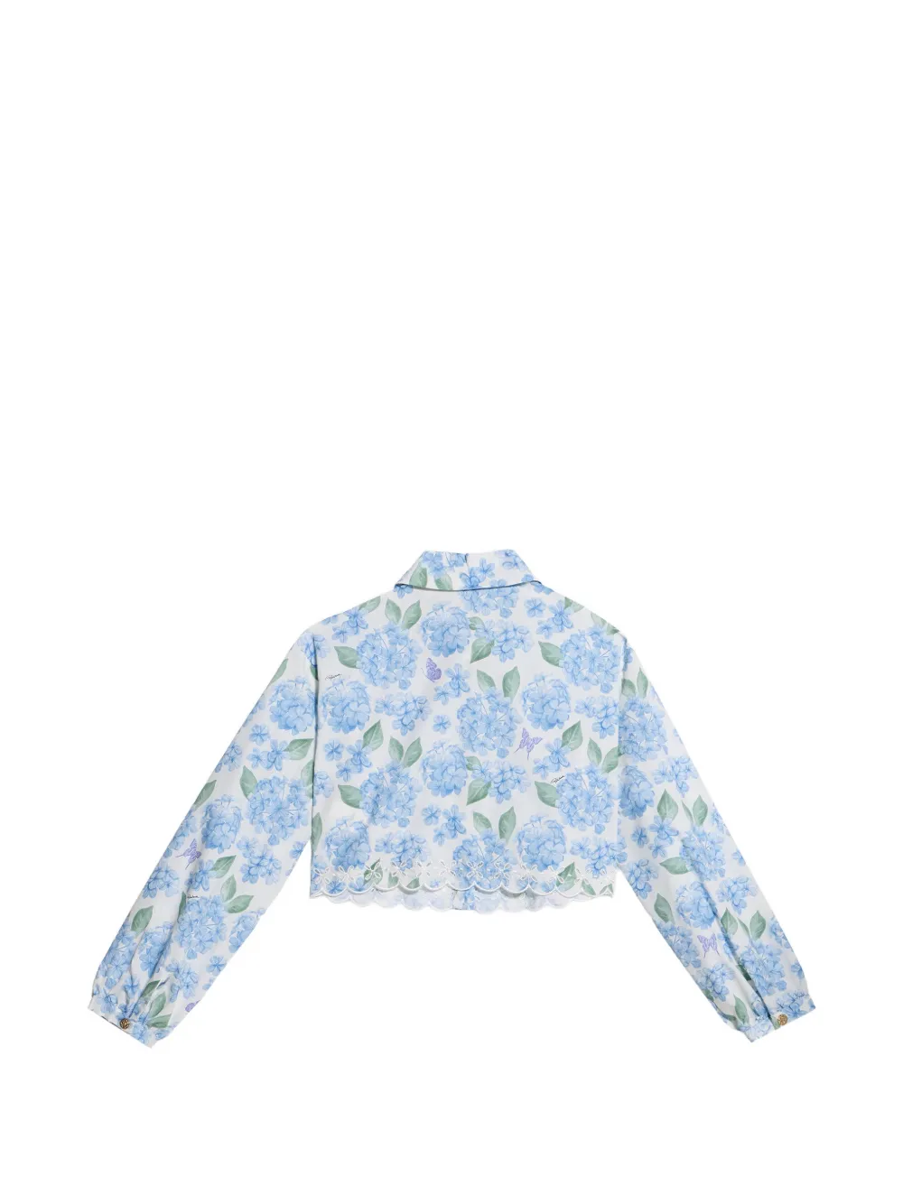 Roberto Cavalli Junior Katoenen overhemd met print Wit