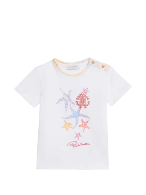 Roberto Cavalli Junior camiseta con estrella de mar estampada