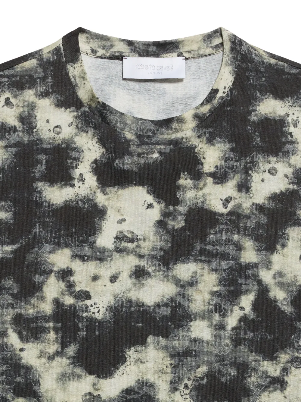Roberto Cavalli Junior T-shirt met logopatch Zwart