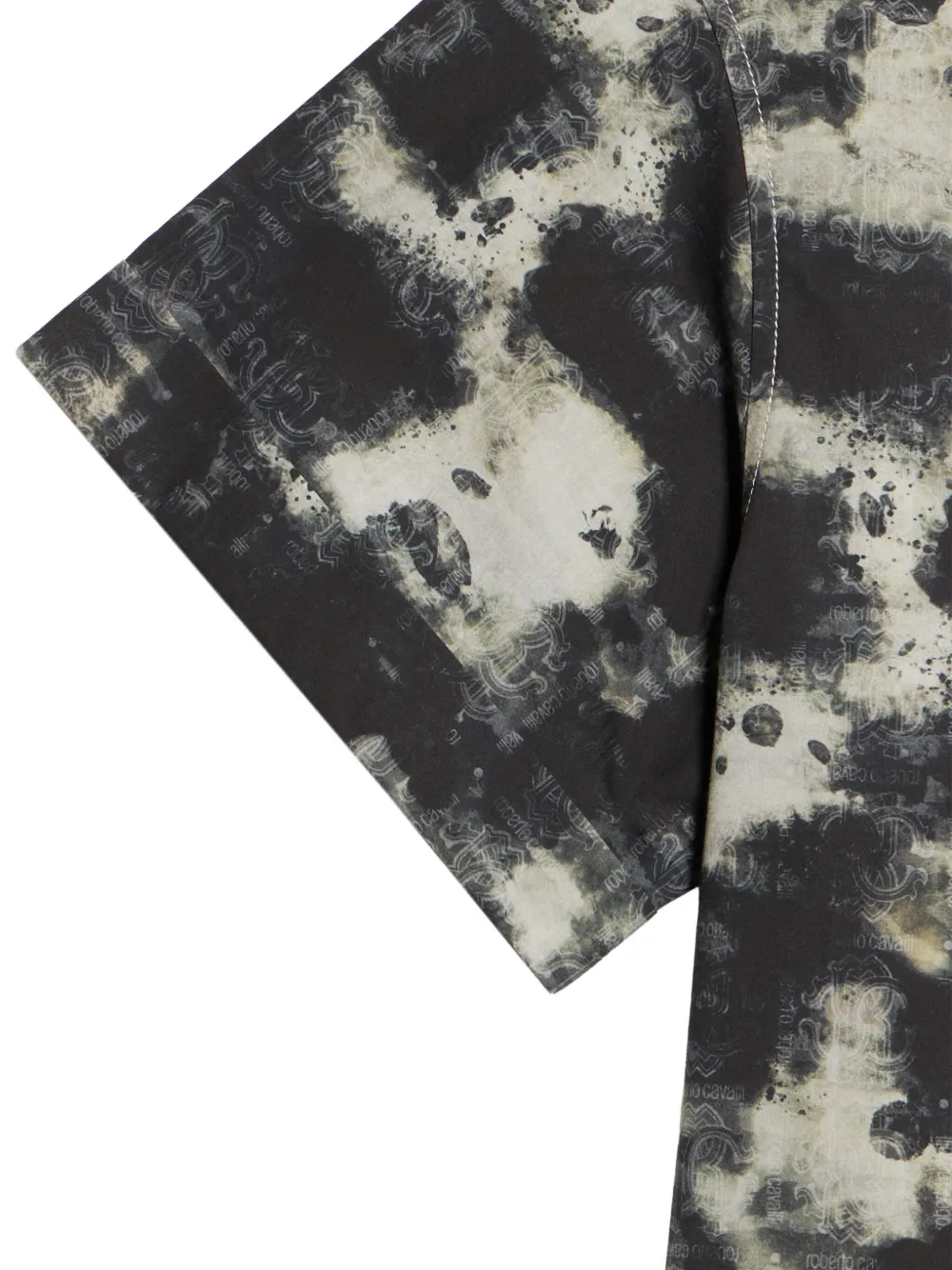 Roberto Cavalli Junior Shirt met camouflageprint Zwart