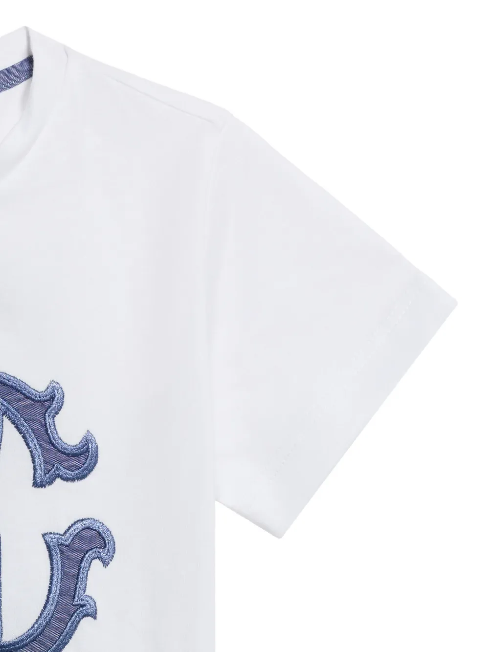 Roberto Cavalli Junior T-shirt met geborduurd logo Wit