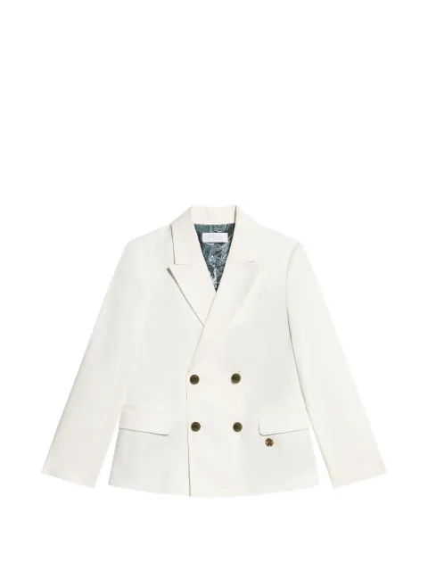 Roberto Cavalli Junior double-breasted logo-plaque jacket
