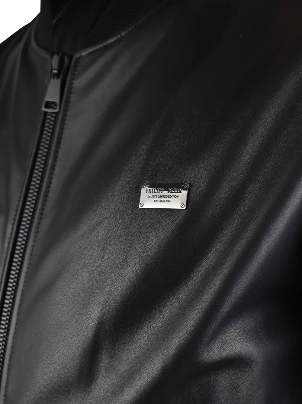 Philipp Plein Bomberjack met logoplakkaat Zwart