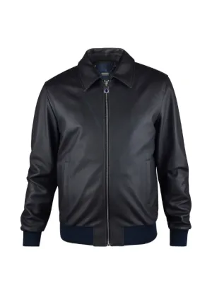 ETRO Leather Bomber Jacket | Blue | FARFETCH