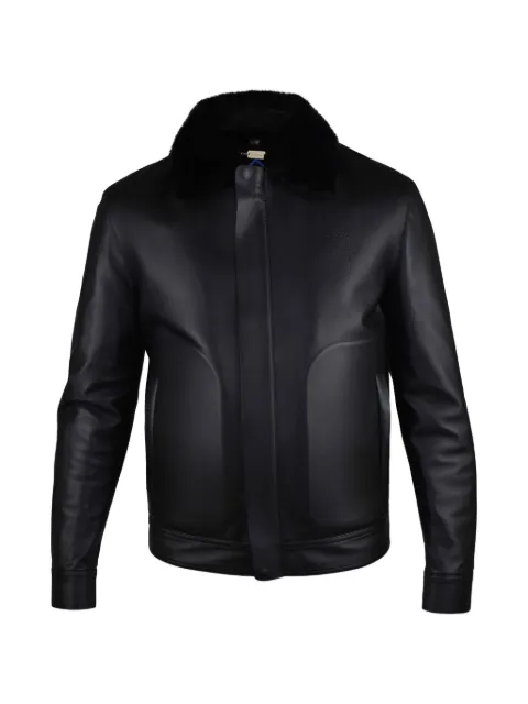 Billionaire long-sleeved leather jacket