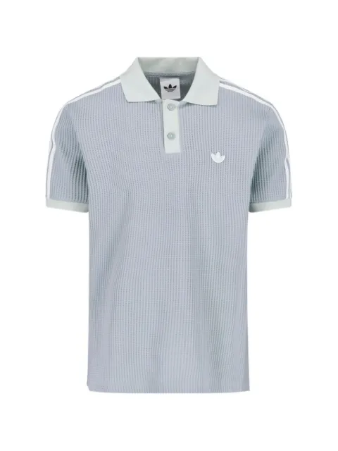 adidas waffle-knit polo shirt