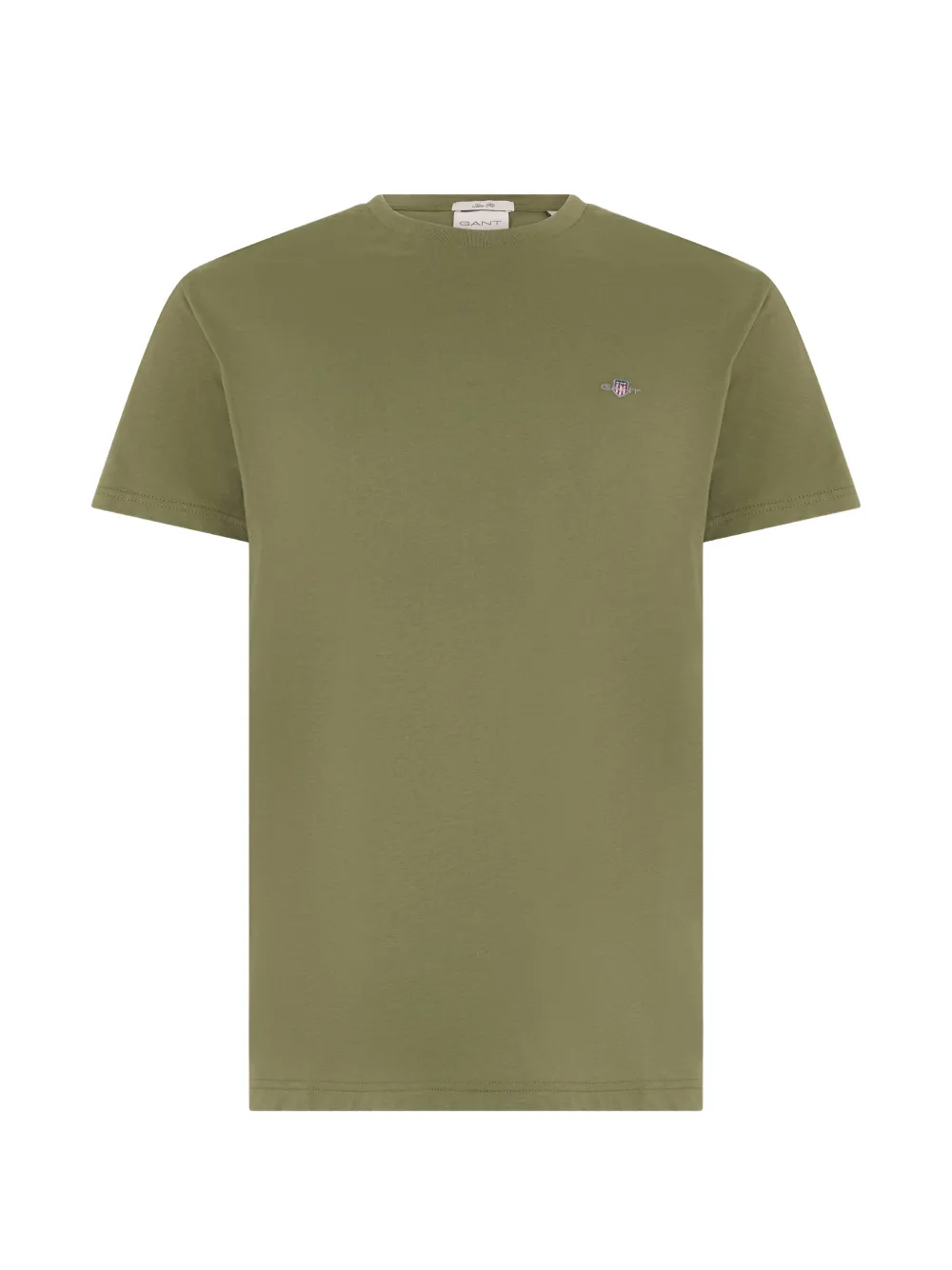 Gant Logo-embroidered Cotton T-shirt In Green