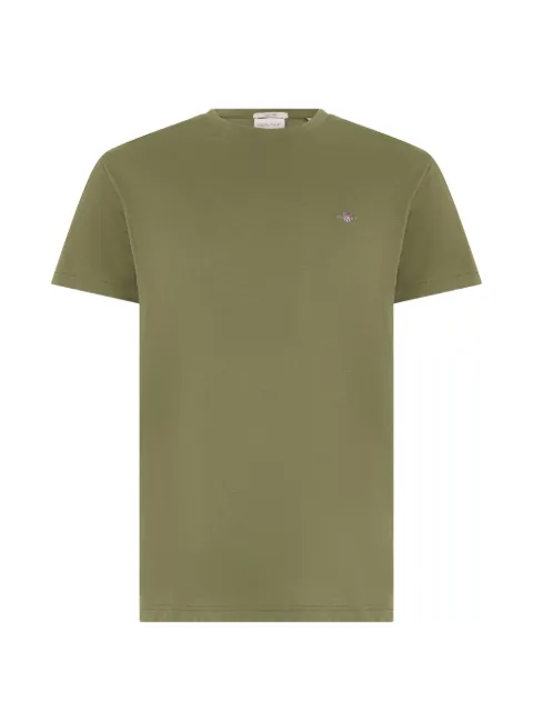 Gant logo-embroidered cotton T-shirt