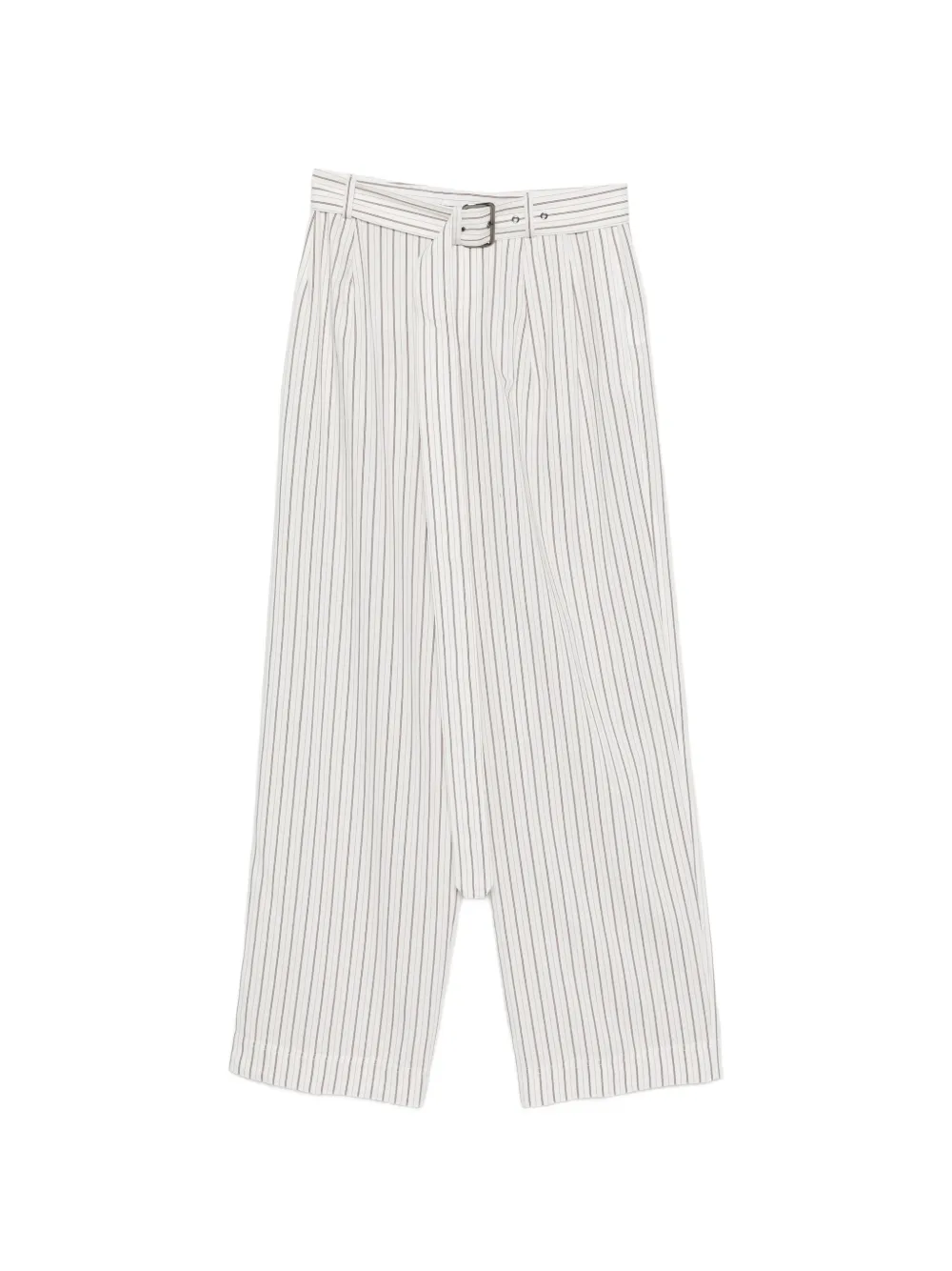 Iceberg belted pinstripe-pattern trousers - Bianco