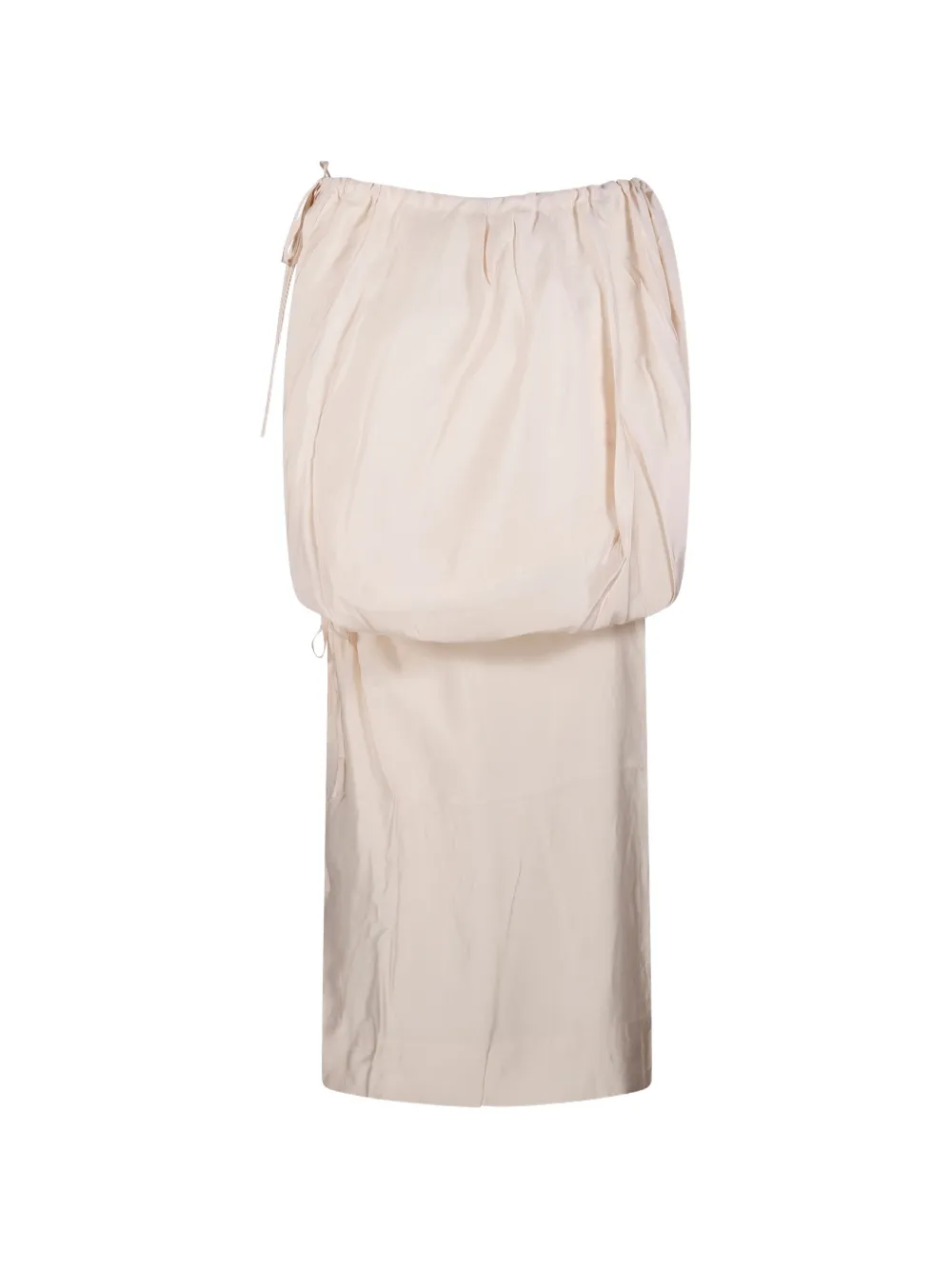 LAMRONS off-shoulder bubble-hem dress - Toni neutri