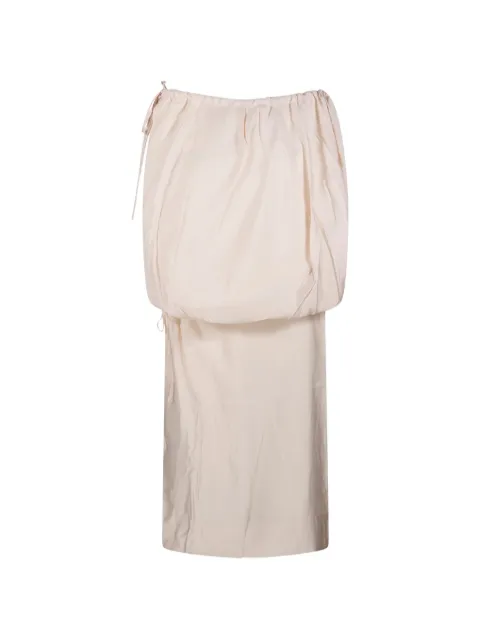 LAMRONS off-shoulder bubble-hem dress