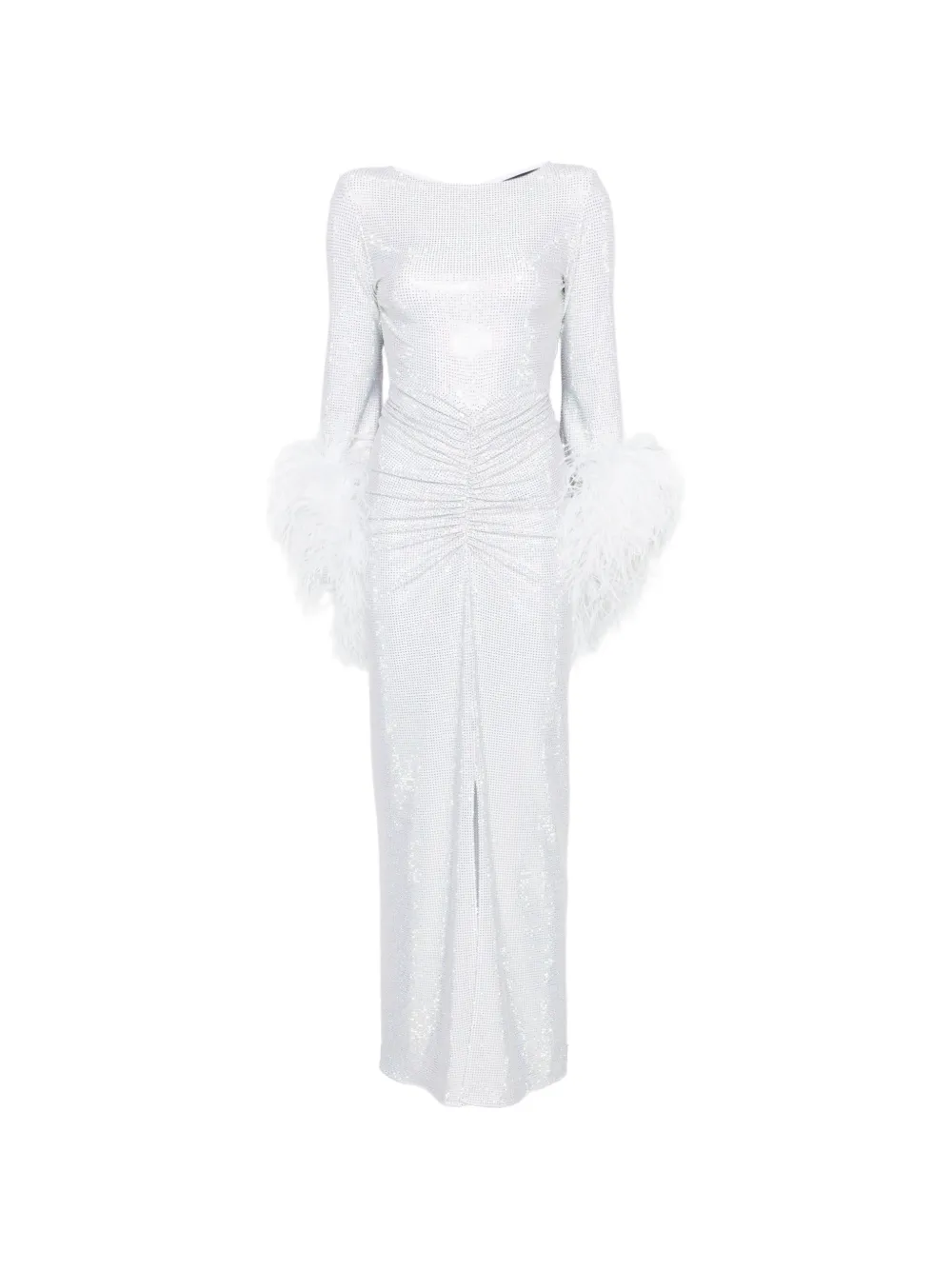 MIRON embellished midi dress - White