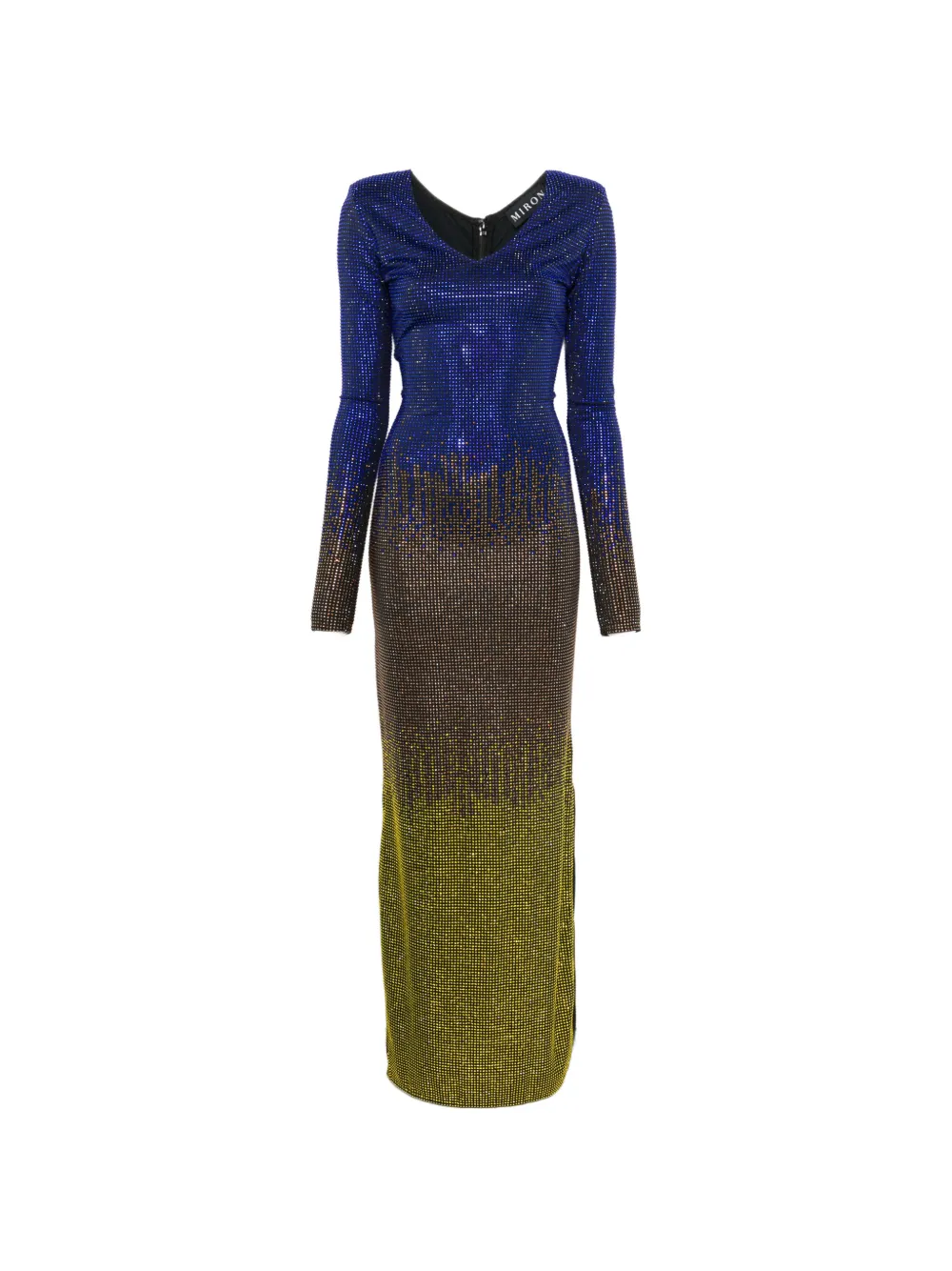 MIRON V-neck maxi dress - Blu