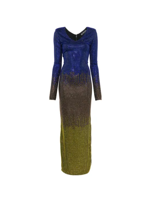 MIRON vestido largo con cuello en V