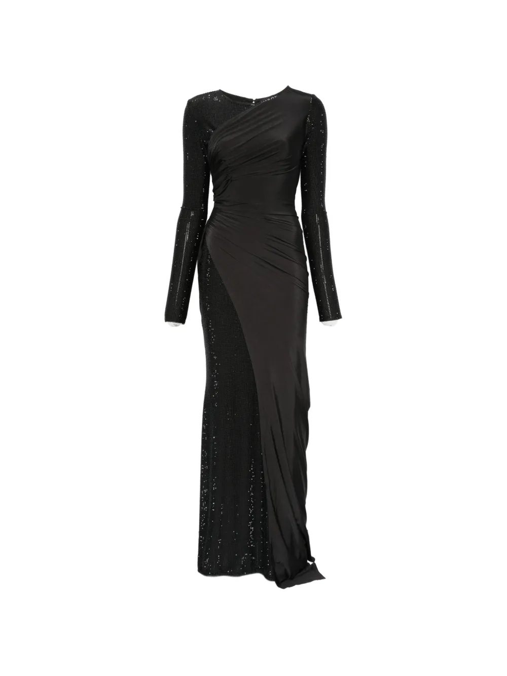 MIRON crystal-embellished draped dress
