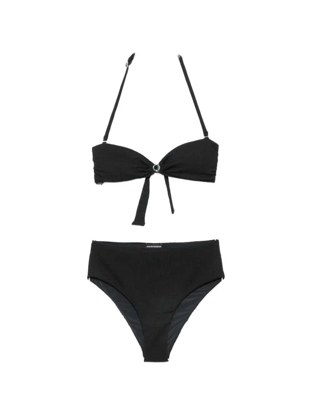 Emporio Armani logo-plaque bikini - Nero