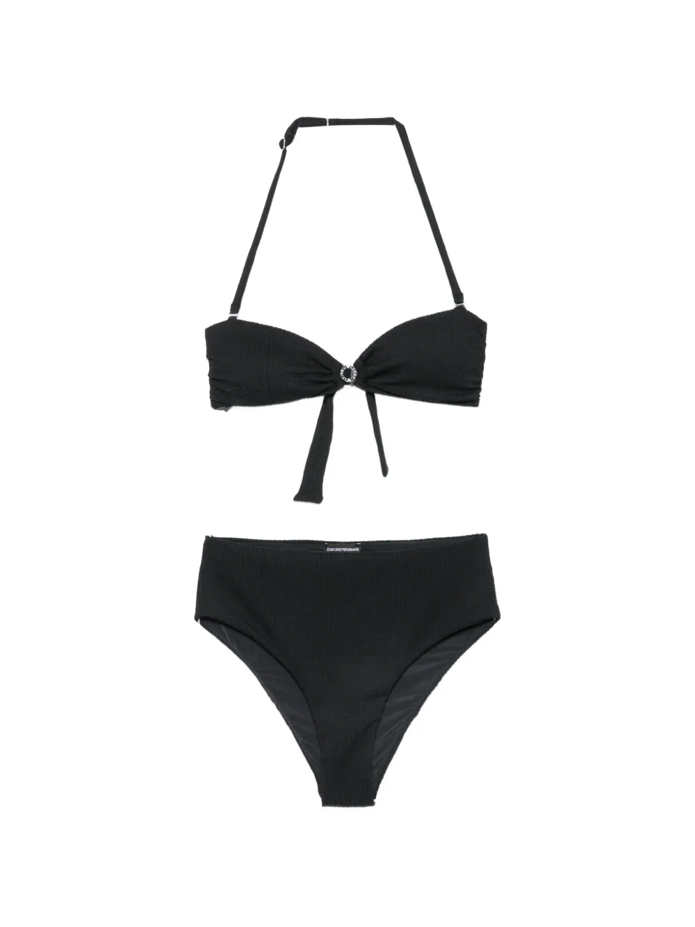 Emporio Armani logo-plaque bikini - Nero