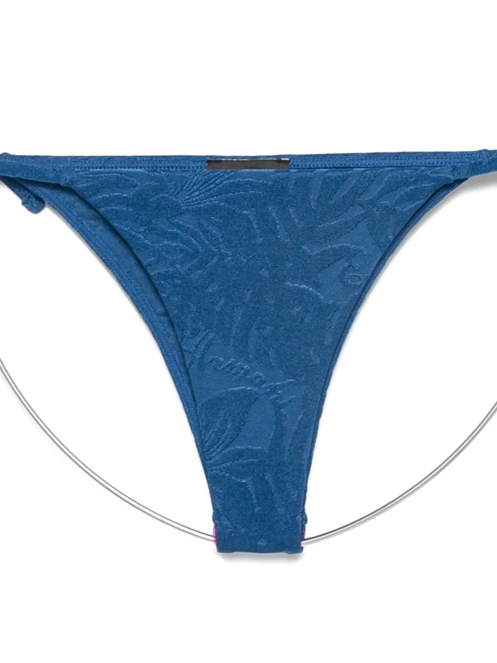 Emporio Armani Triangel bikini met bloemen jacquard Blauw