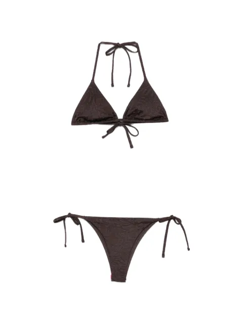 Emporio Armani floral-jacquard bikini