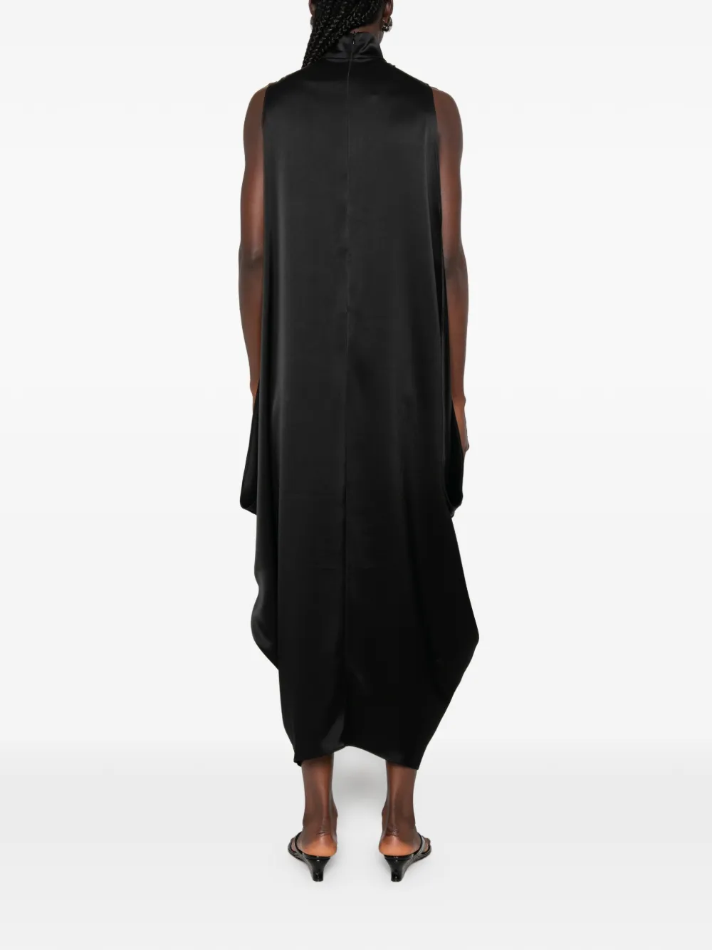 Vestiaire d'un Oiseau Libre Midi-jurk met uitgesneden details Zwart