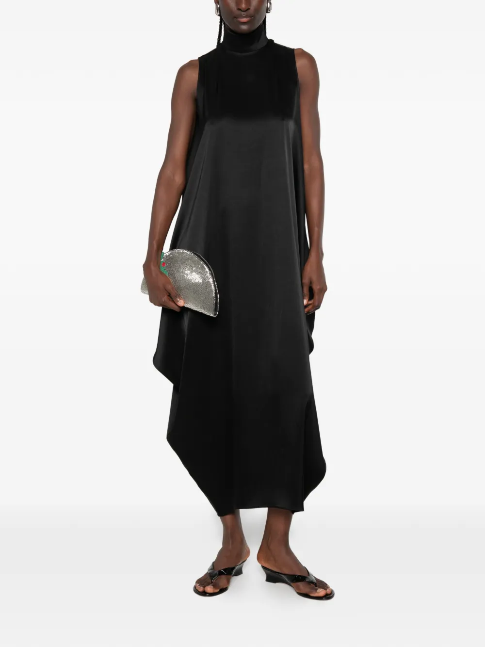 Vestiaire d'un Oiseau Libre Midi-jurk met uitgesneden details Zwart