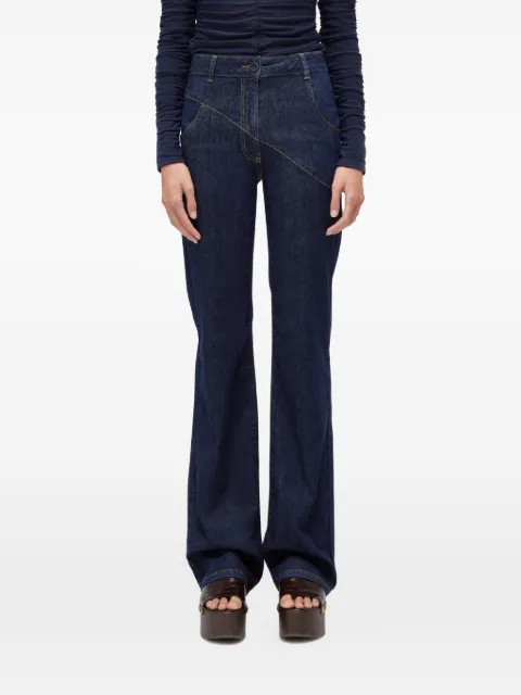 Blugirl asymmetric-seam high-waisted jeans