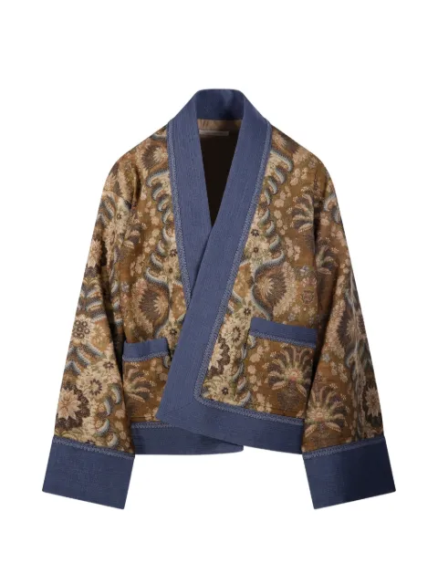 INTO THE EAST Palmette paisley-print kimono jacket