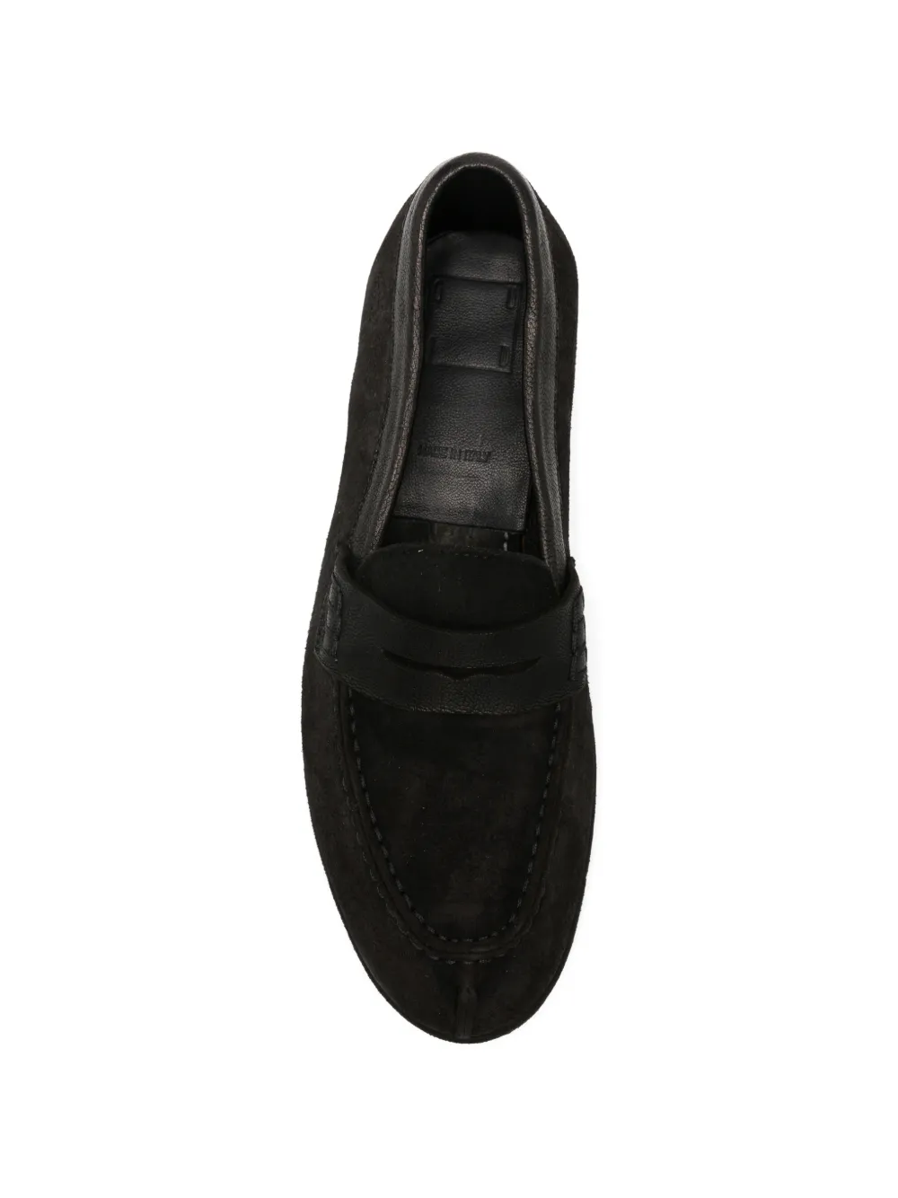 Guidi suede leather loafers Zwart