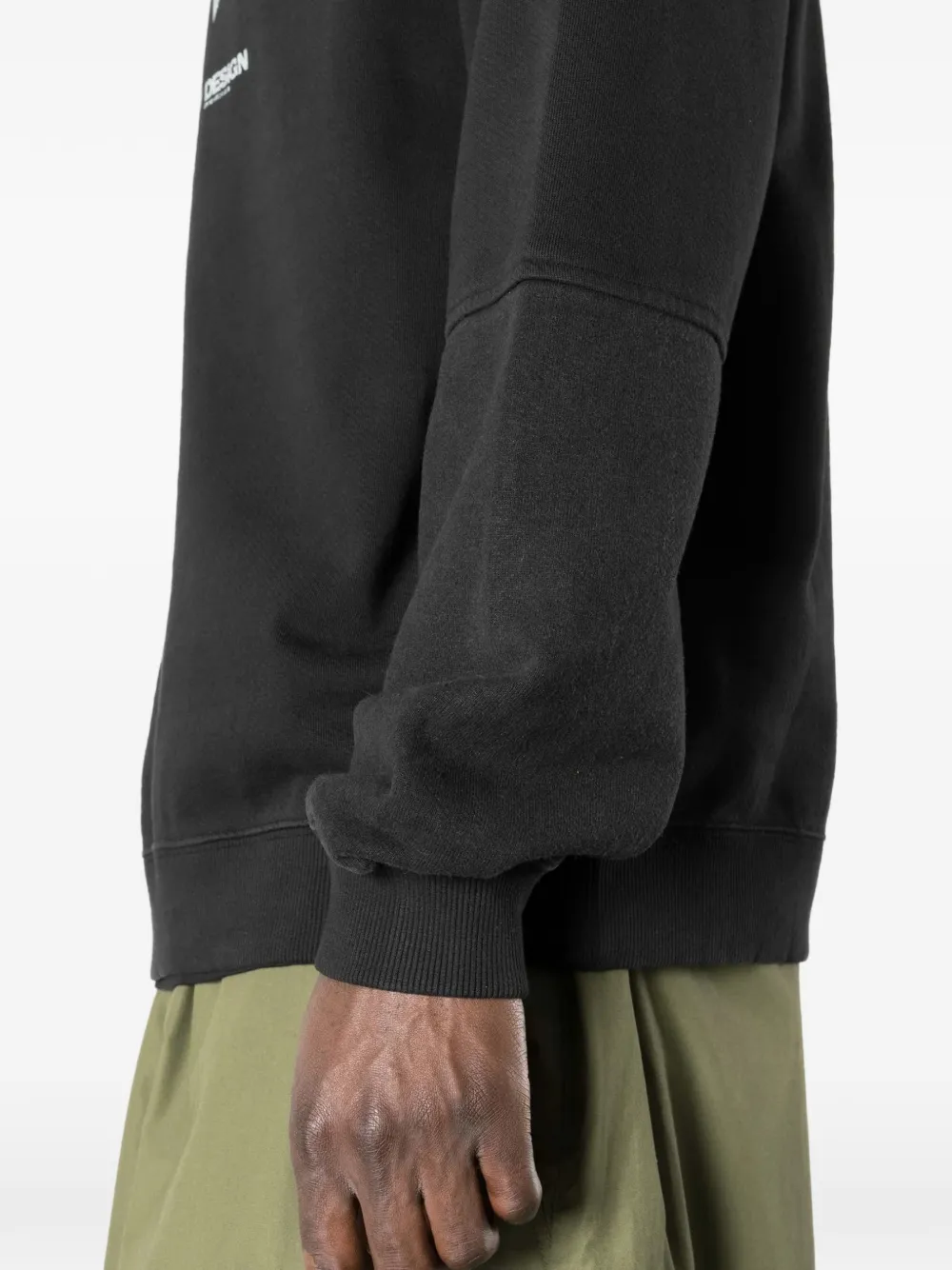 Maharishi Maha trui met vlakken en logoprint Zwart