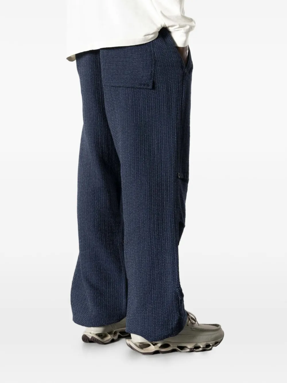 Maharishi Broek met trekkoord en stiksel Blauw