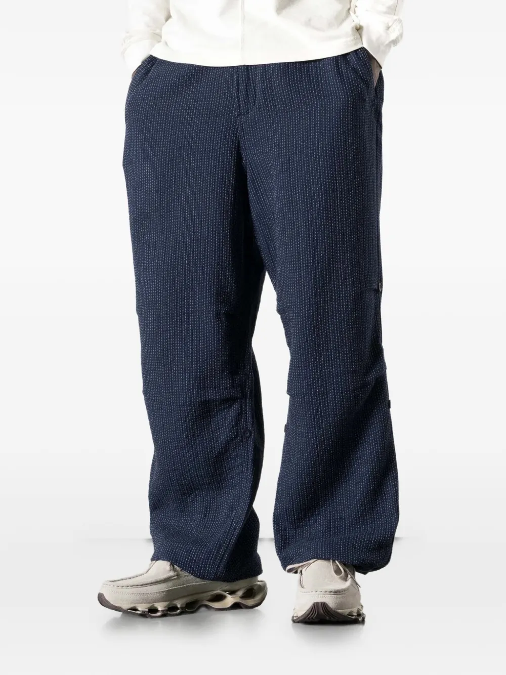 Maharishi Broek met trekkoord en stiksel Blauw