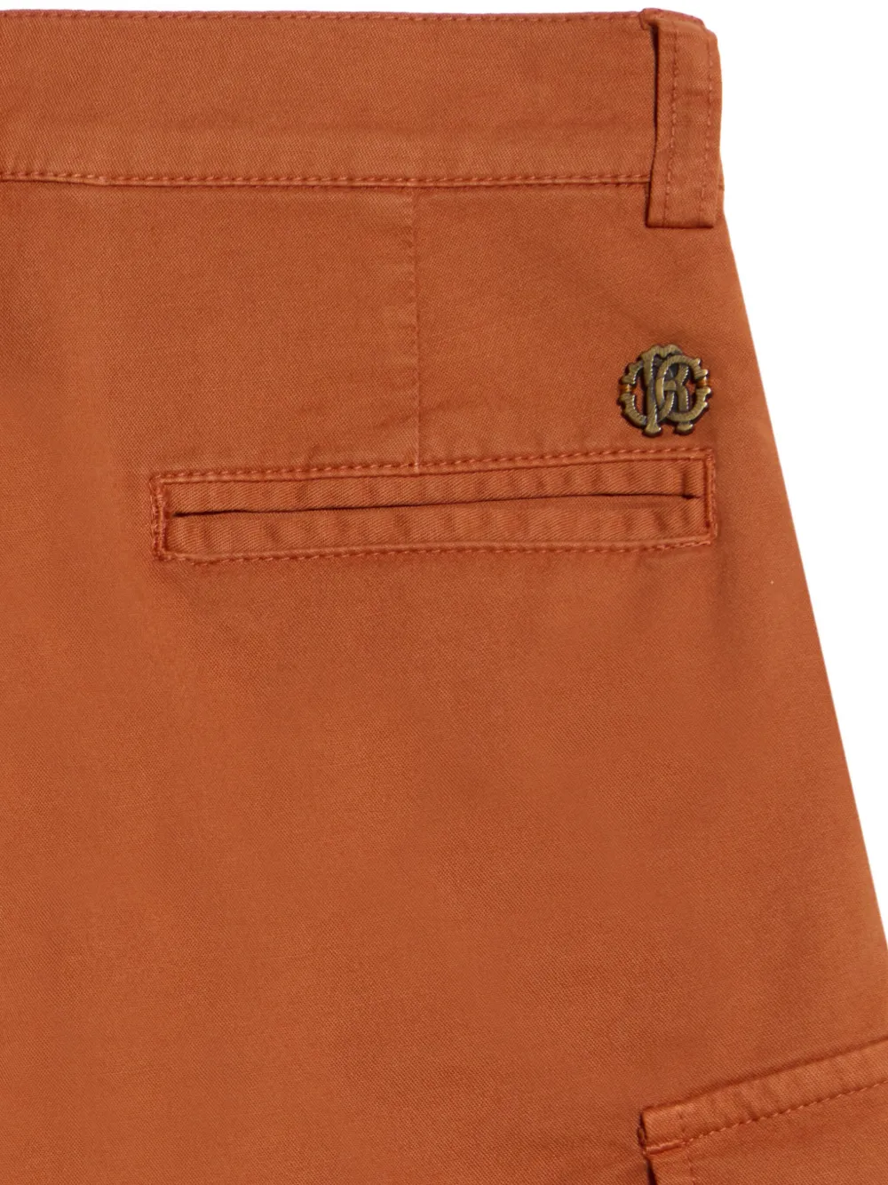 Roberto Cavalli Junior Shorts met logoplakkaat Bruin
