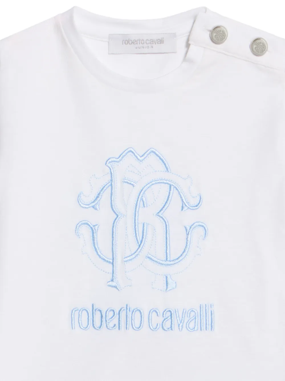 Roberto Cavalli Junior T-shirt met logo Wit